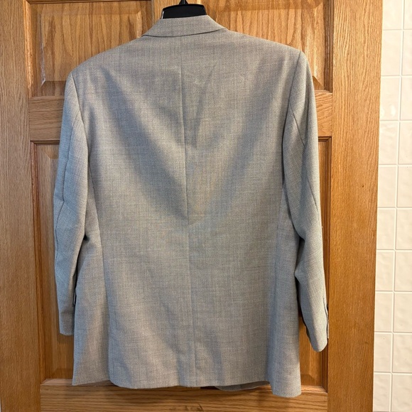 Vtg Bachrach Gray Hounds Tooth Pure Virgin Wool Blazer Sport Coat Jacket Mens 43 - Picture 2 of 7